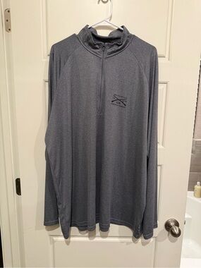 Grunt Style Mens Gray Performance 1/4 Zip Pullover Jacket 3XL